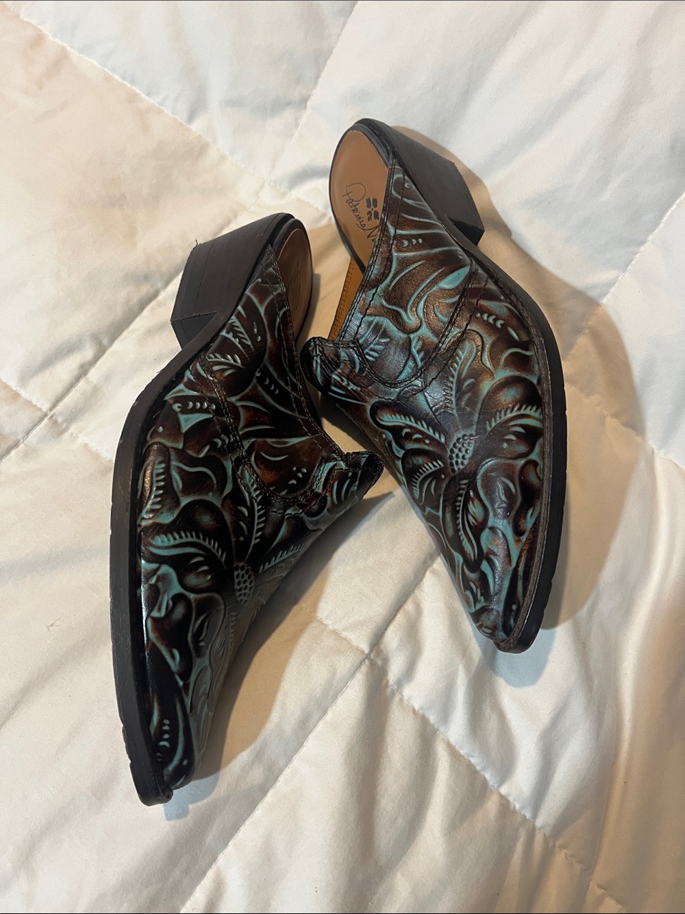 Patricia Nash Floral Cowgirl Boot Slides - Picture 5 of 6